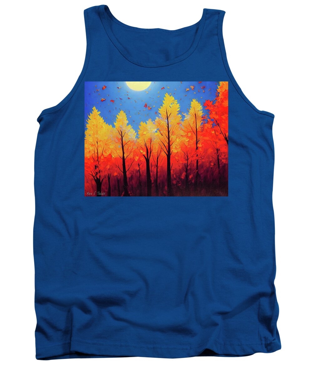 Autumn Landscape Tank Top featuring the digital art Fall Is In The Air by Mark Tisdale