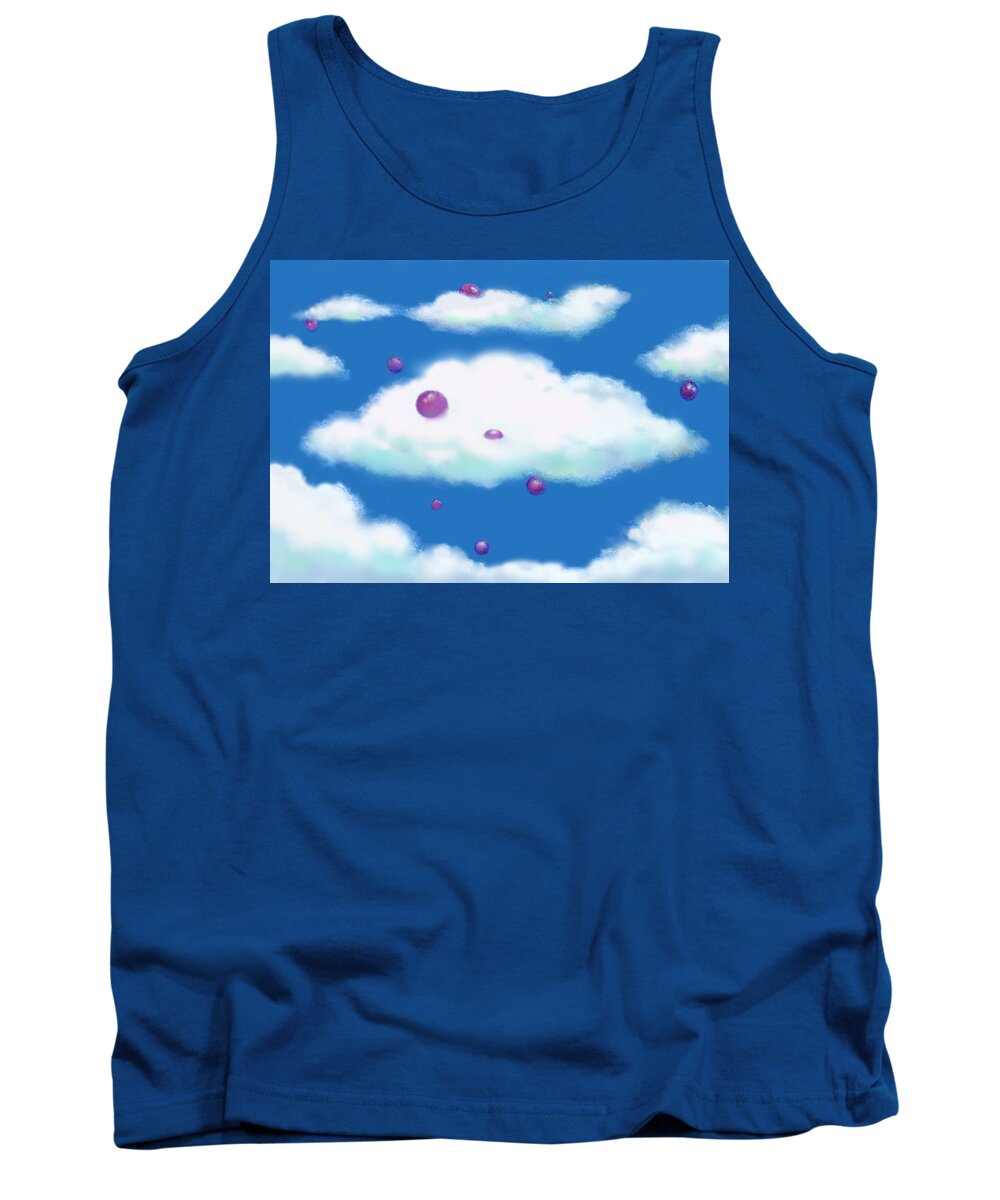 Clouds Tank Top featuring the pastel Falling Grapes by Mary Ann Leitch
