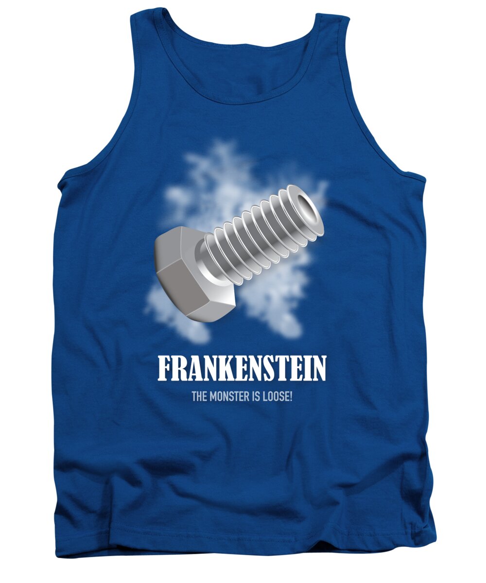 Frankenstein Tank Top featuring the digital art Frankenstein - Alternative Movie Poster by Movie Poster Boy
