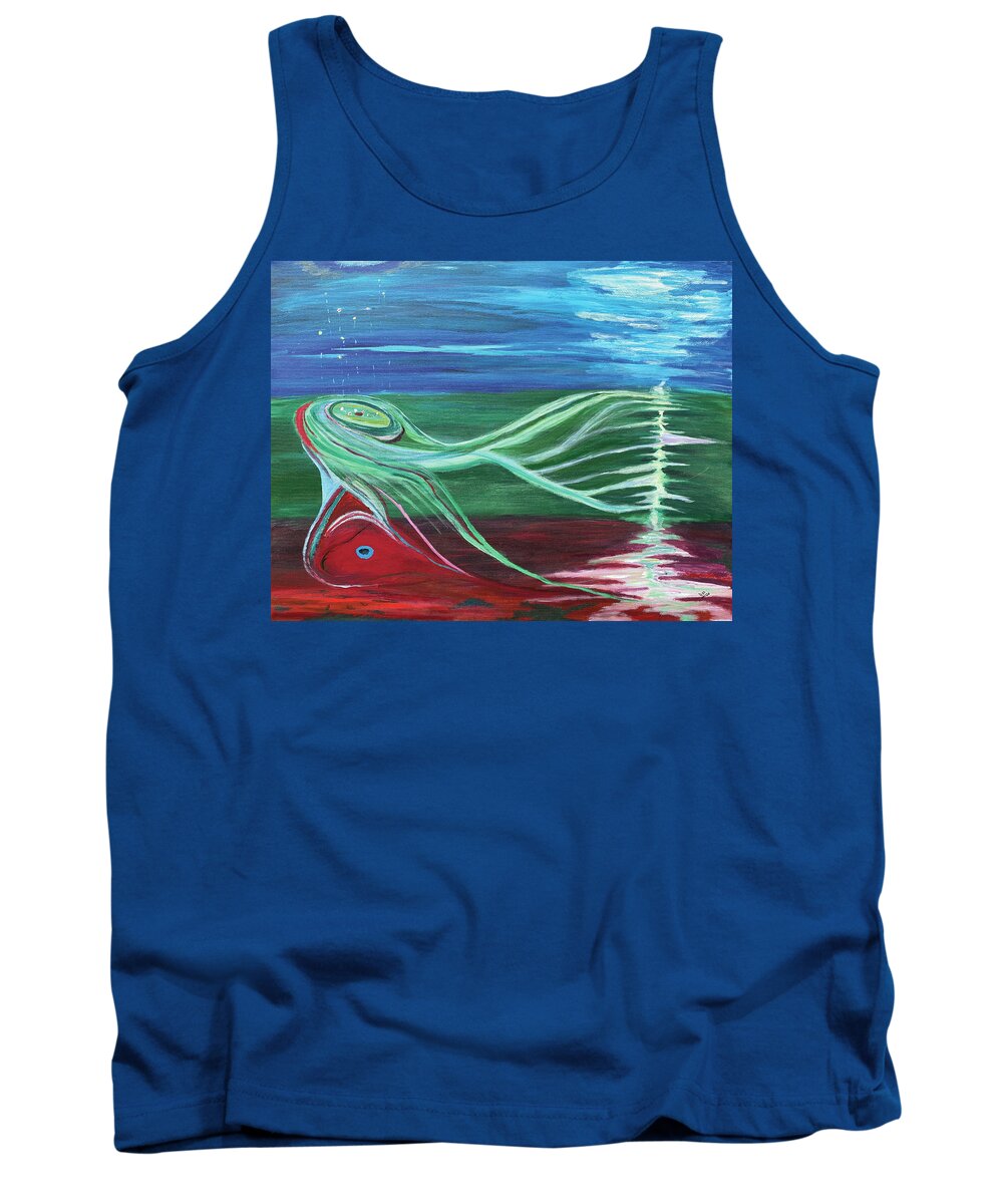 Astrology Tank Top featuring the painting Full Moon in Sagittarius by David Feder