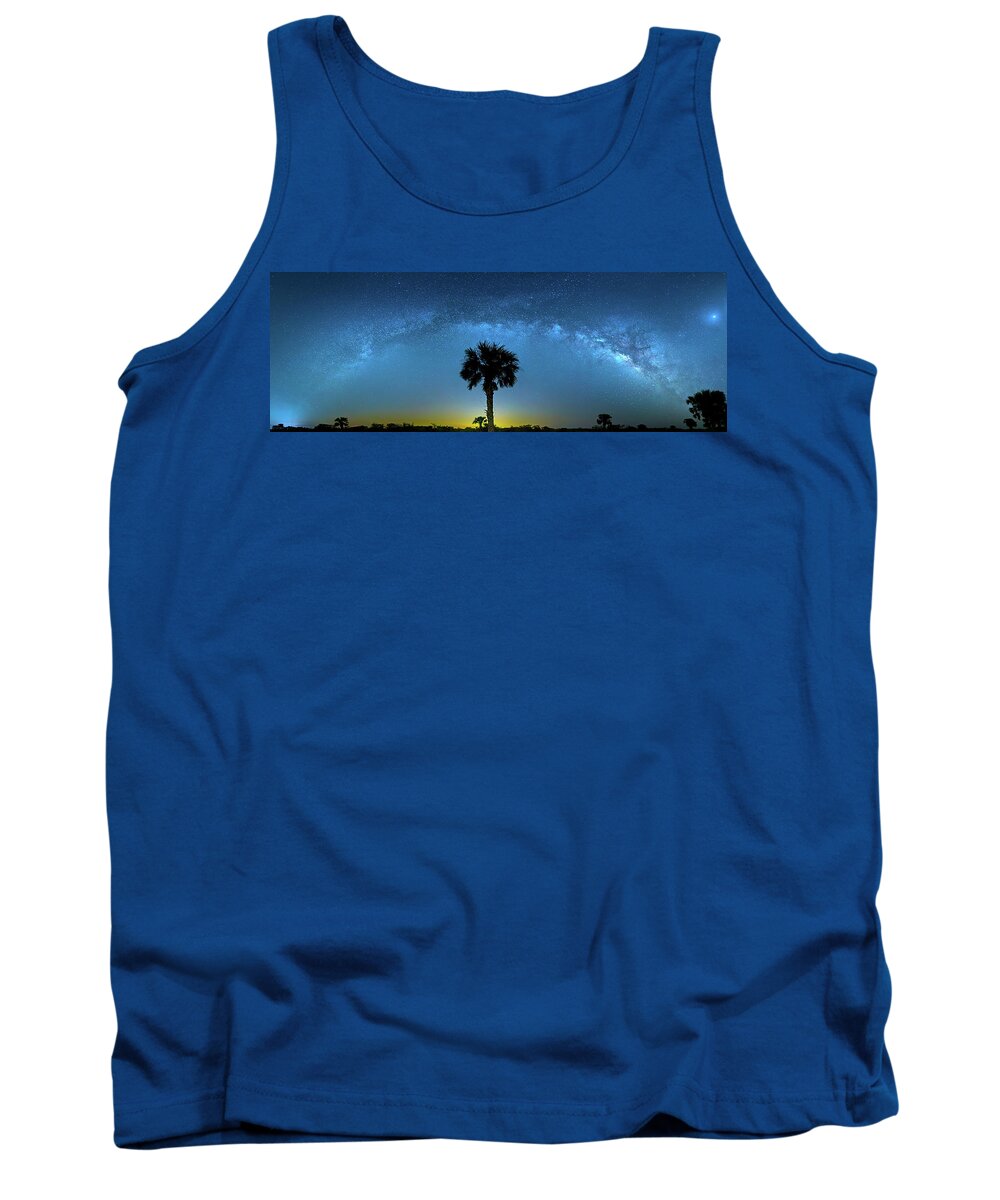 Milky Way Tank Top featuring the photograph Galactic Ocean by Mark Andrew Thomas