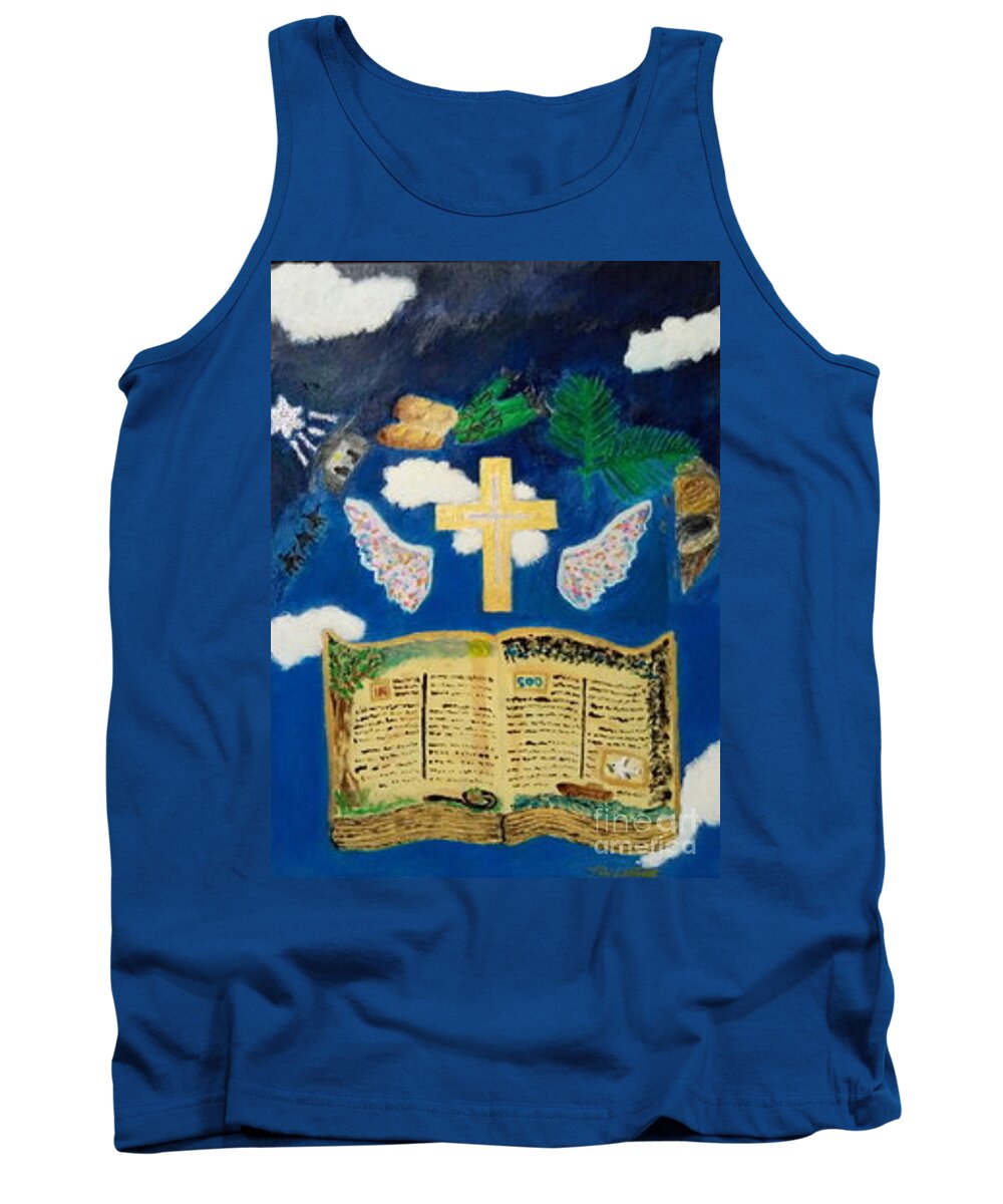 Church Tank Top featuring the painting God's Stories by David Westwood