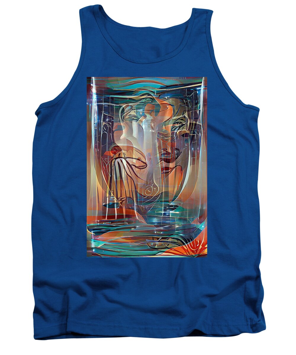 Cup Tank Top featuring the digital art Holy Grail by David Manlove