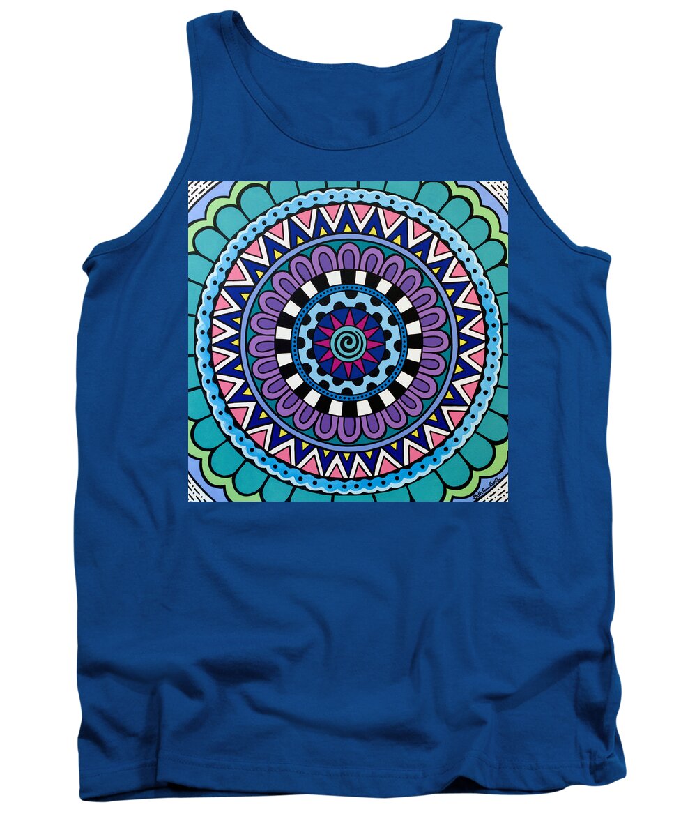 Mandala Tank Top featuring the painting In A Dream by Beth Ann Scott