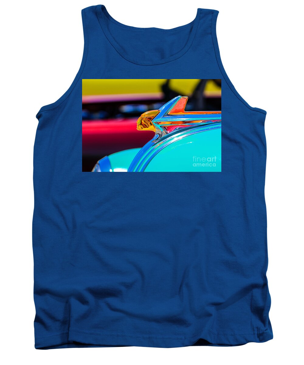Hood Tank Top featuring the photograph Indian Head Hood Ornament by Vivian Krug Cotton