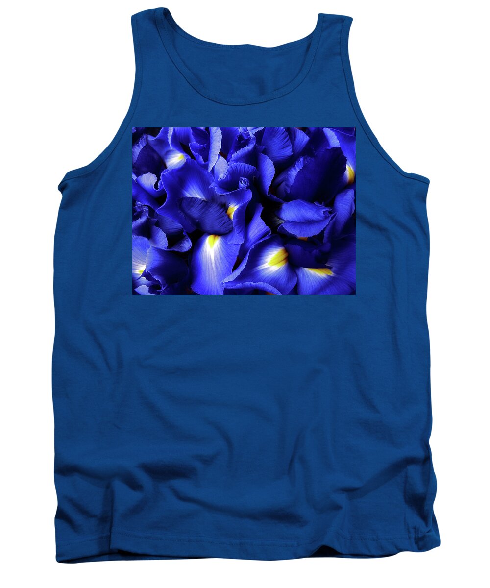  Iris Tank Top featuring the photograph Iris Abstract by Jessica Jenney
