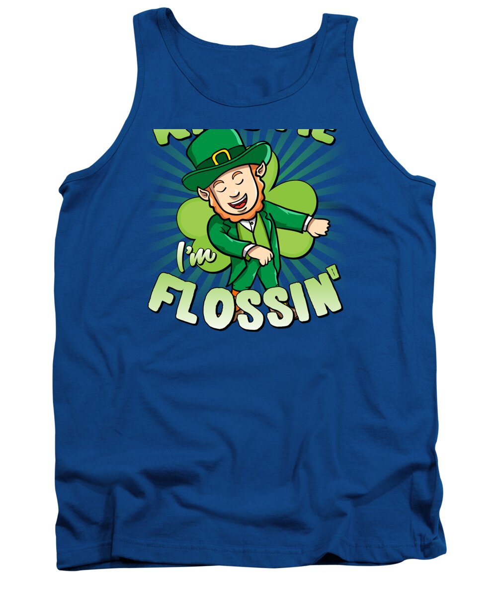 Cool Tank Top featuring the digital art Kiss Me Im Flossin Floss St Patricks Day by Flippin Sweet Gear