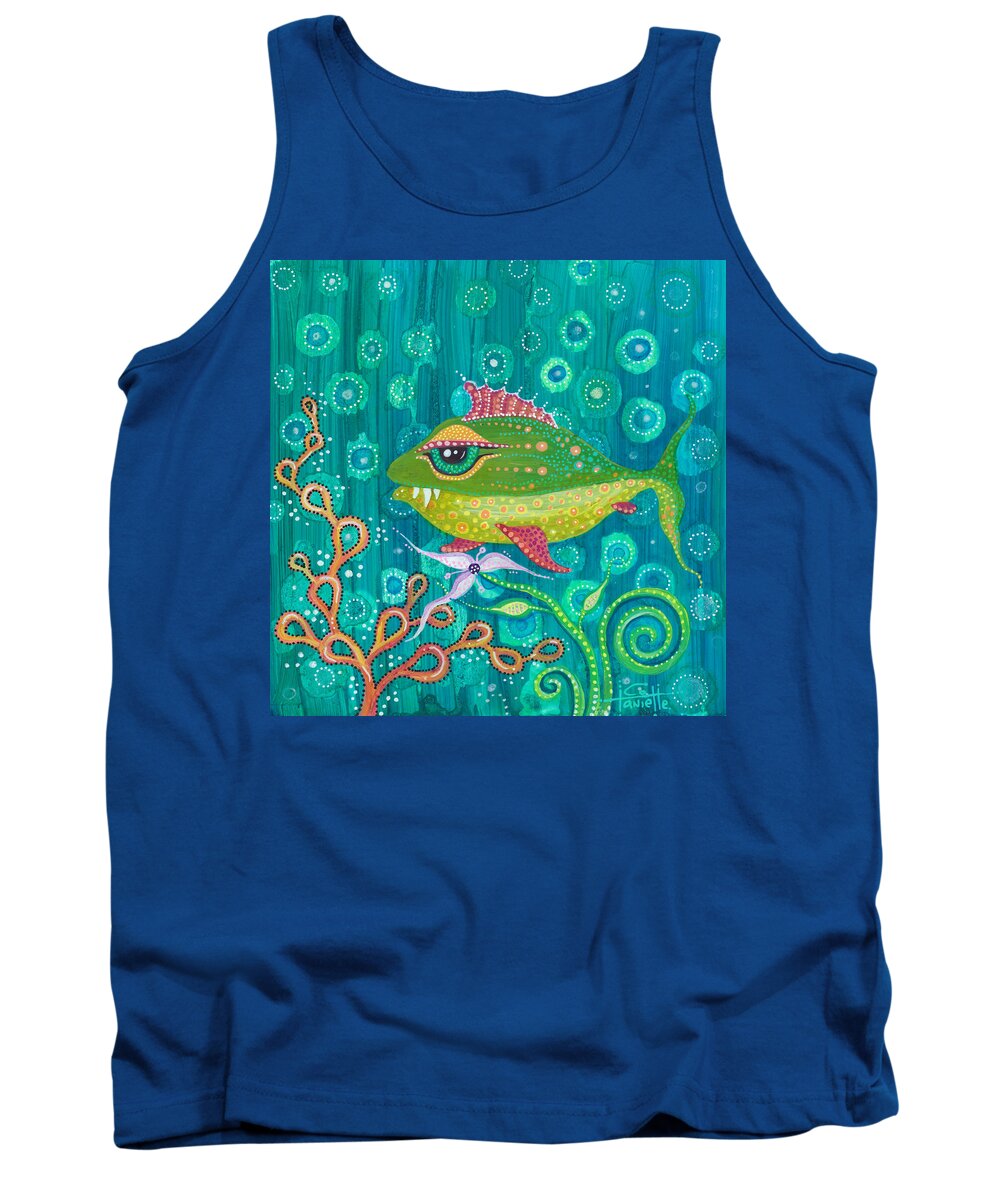 Fish Tank Top featuring the painting Little Frankie by Tanielle Childers