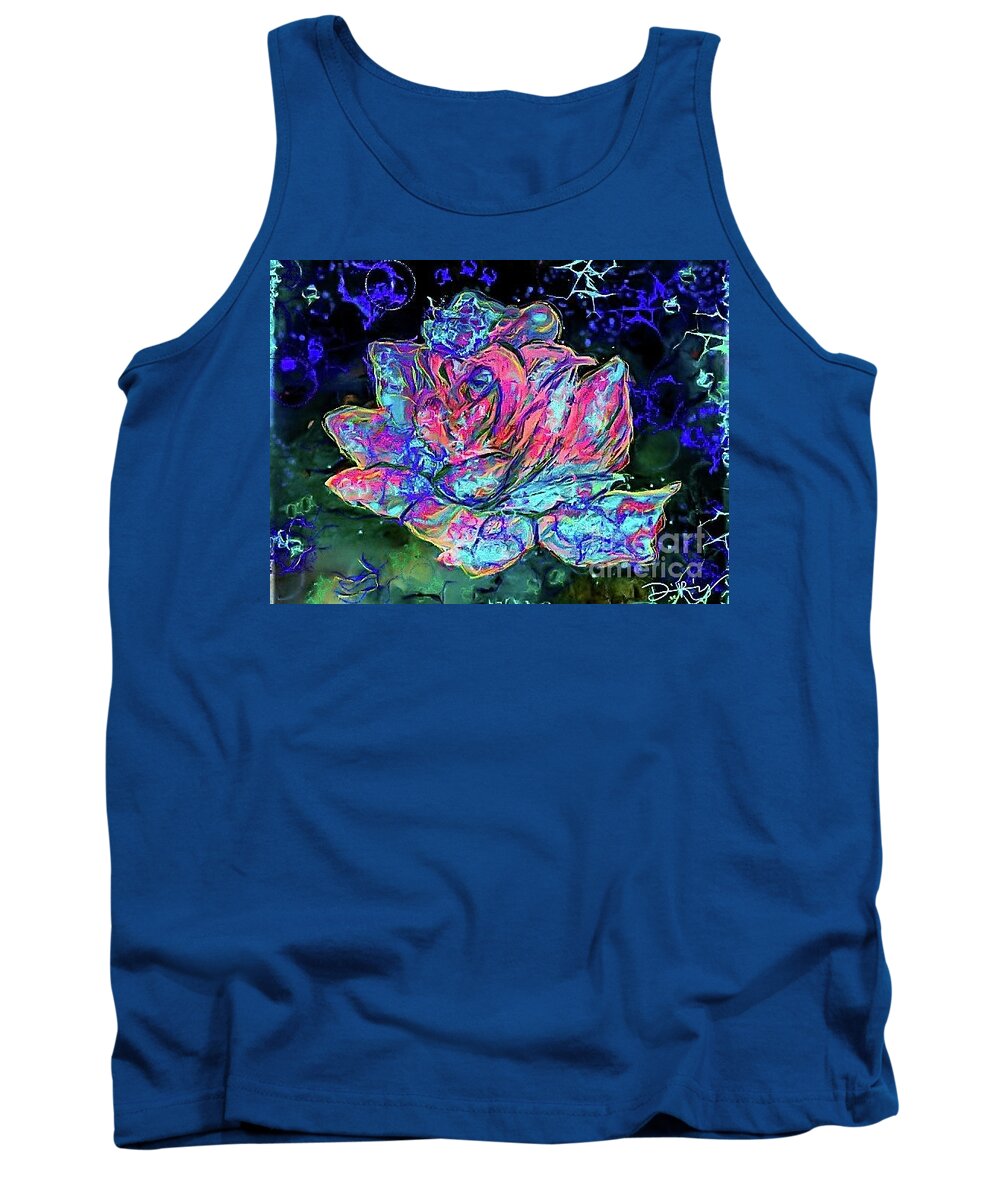 Rose Tank Top featuring the mixed media Lost Shaker of Salt by Denise Railey