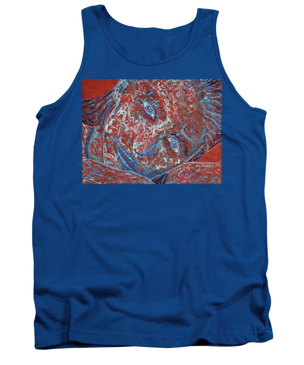 Dream Tank Top featuring the painting Lucid Dreamer original painting by Sol Luckman