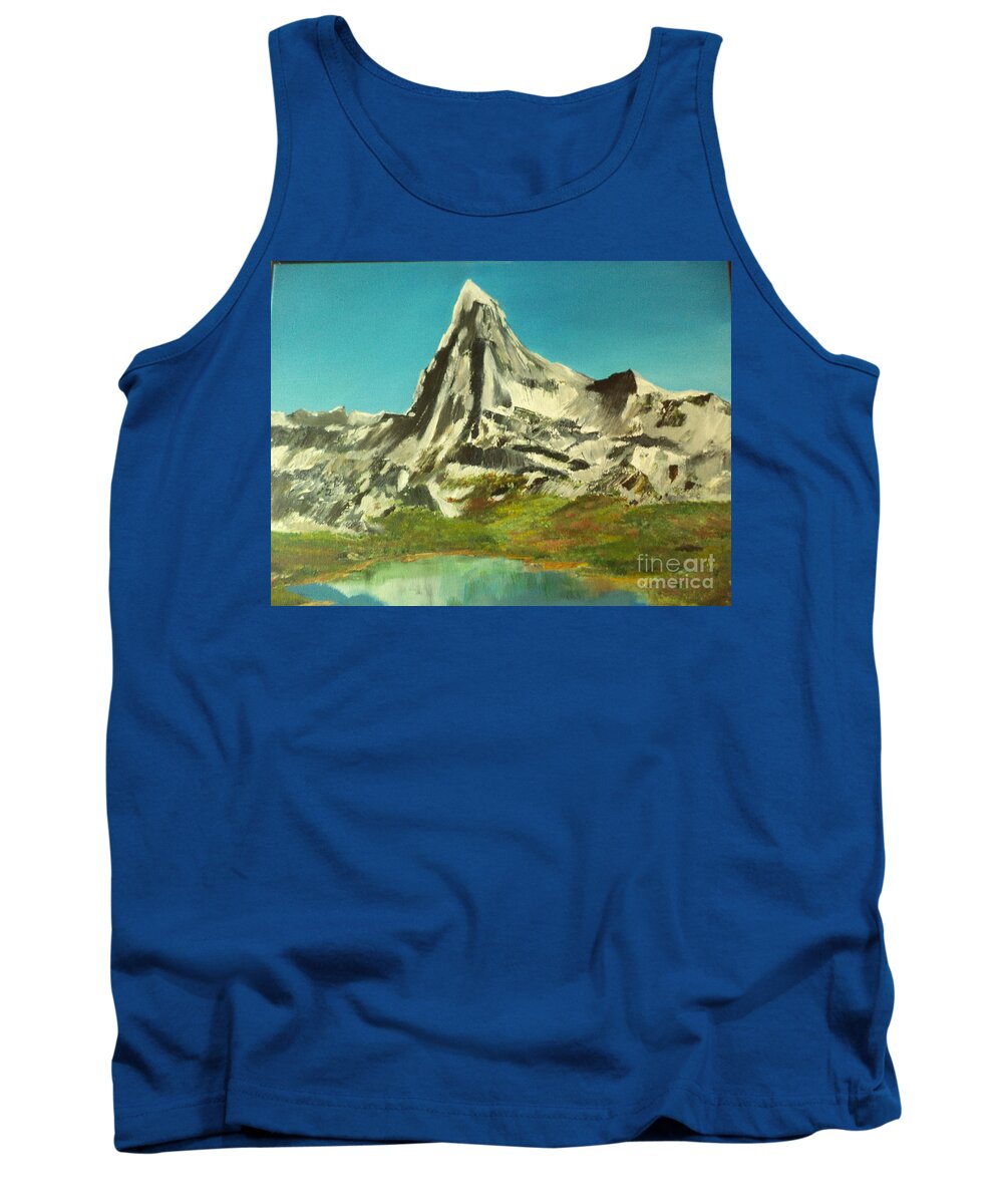 Mountain Tank Top featuring the painting Matterhorn Painting # 319 by Donald Northup