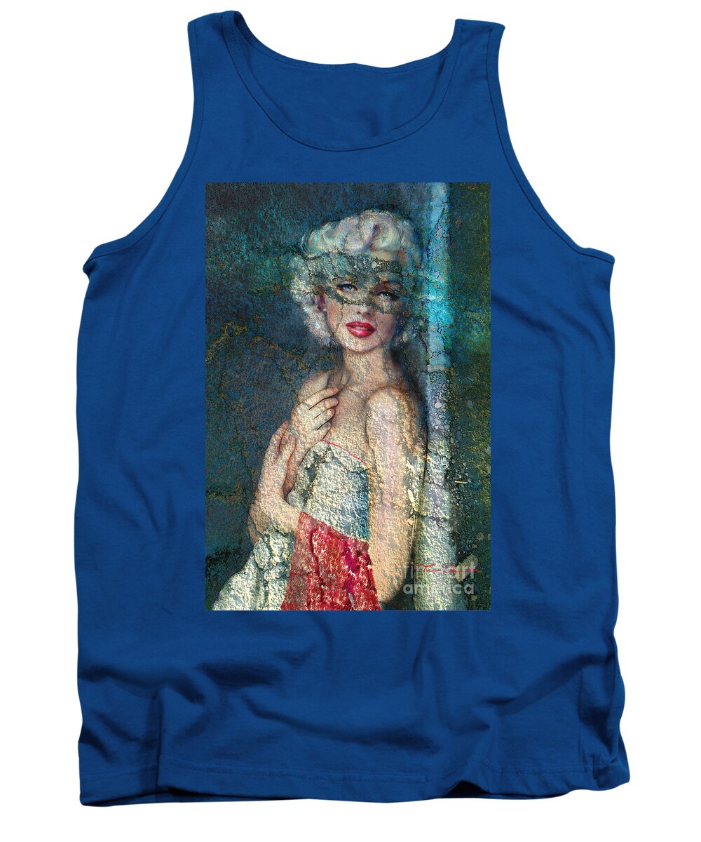 Diva Tank Top featuring the painting MM Venice blue by Theo Danella