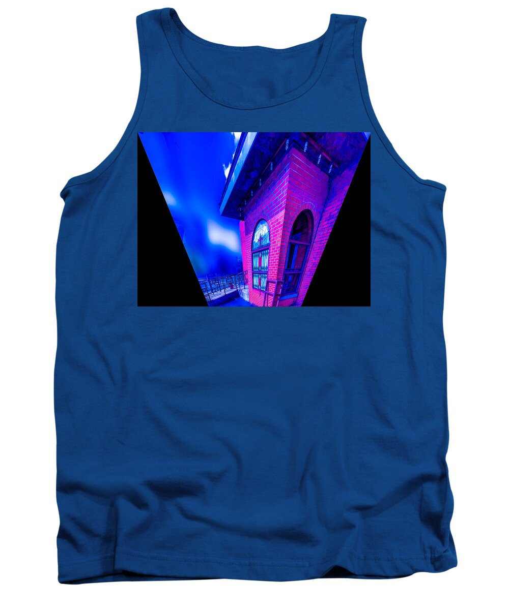 Architecture Tank Top featuring the photograph Perspective Prior to Demolition by Eileen Backman