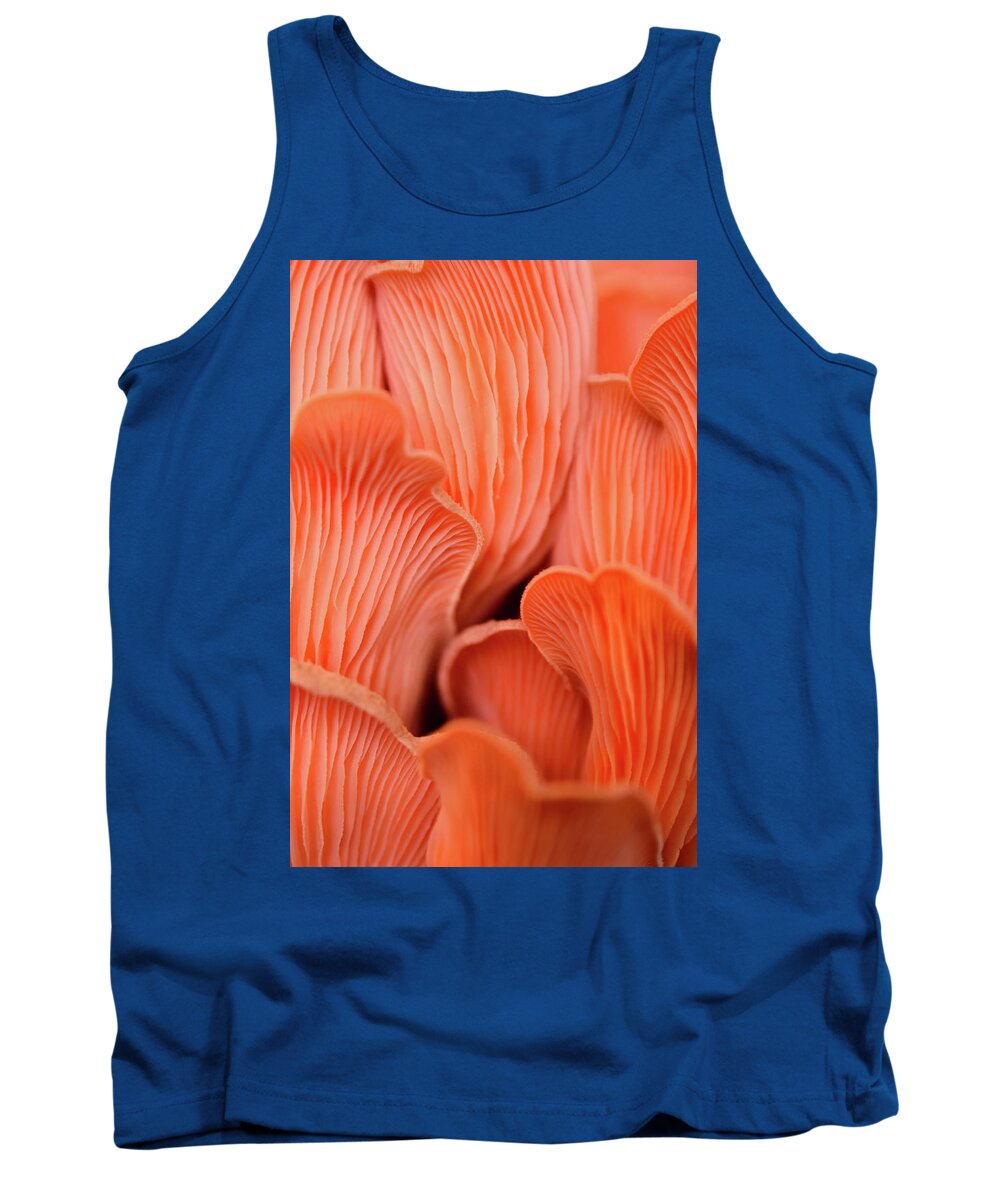 Fungi Tank Top featuring the photograph Pink Oyster Mushrooms by Bonny Puckett
