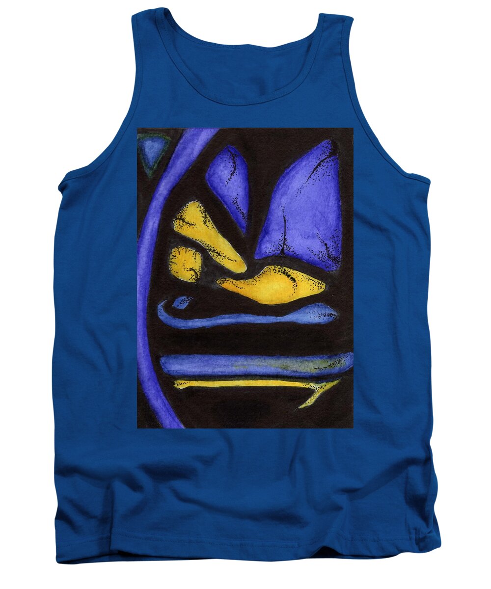 Purple Tank Top featuring the painting Purple Emperor by Misty Morehead
