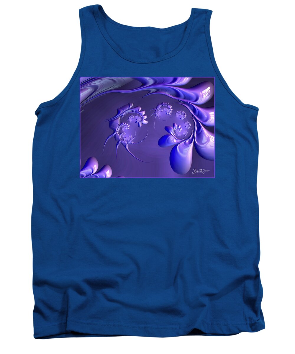 Abstract Tank Top featuring the photograph Purple Flowerplay by Barbara Zahno