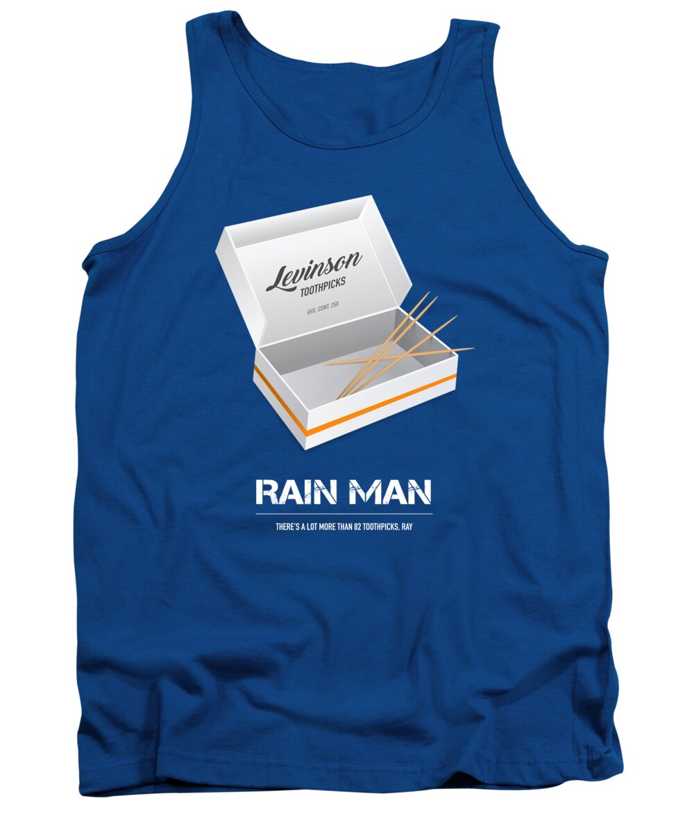 Rain Man Tank Top featuring the digital art Rain Man - Alternative Movie Poster by Movie Poster Boy