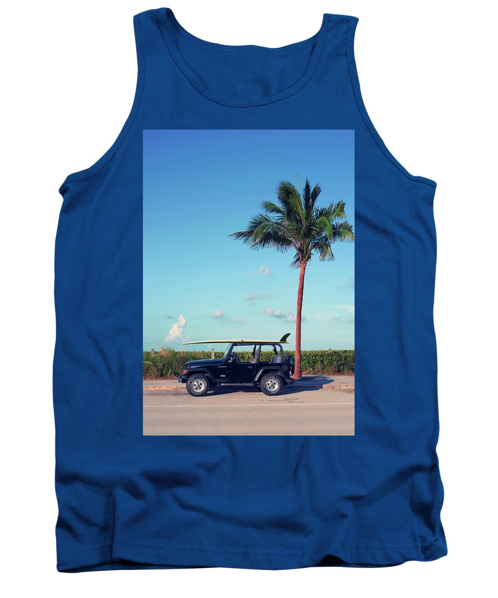 Surfer Tank Top featuring the photograph Saturday Surfer by Laura Fasulo