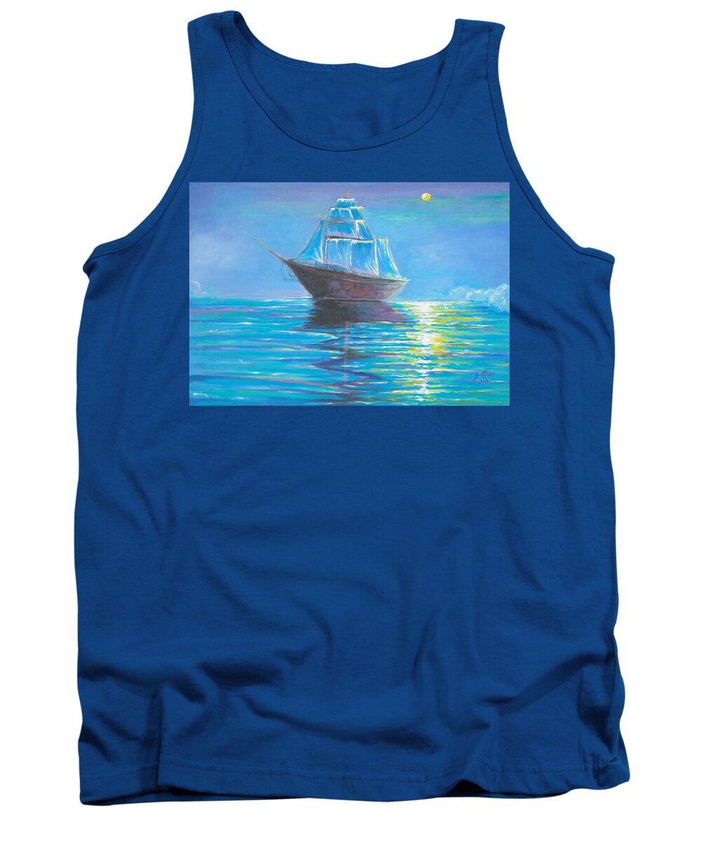 Living Room Tank Top featuring the painting Sea Life by Olaoluwa Smith