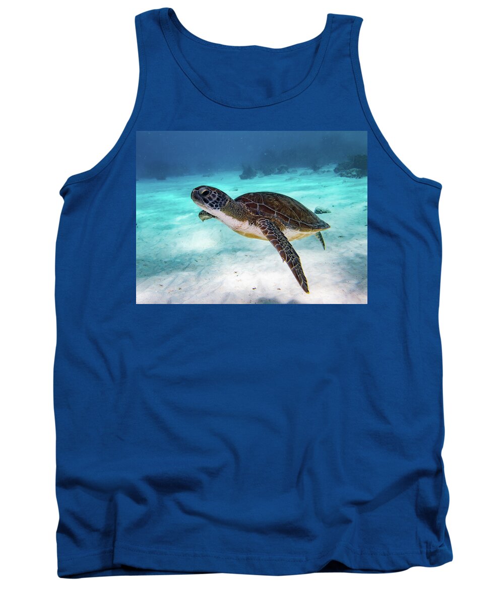 Turtle Tank Top featuring the photograph Sea Turtle by Brian Weber