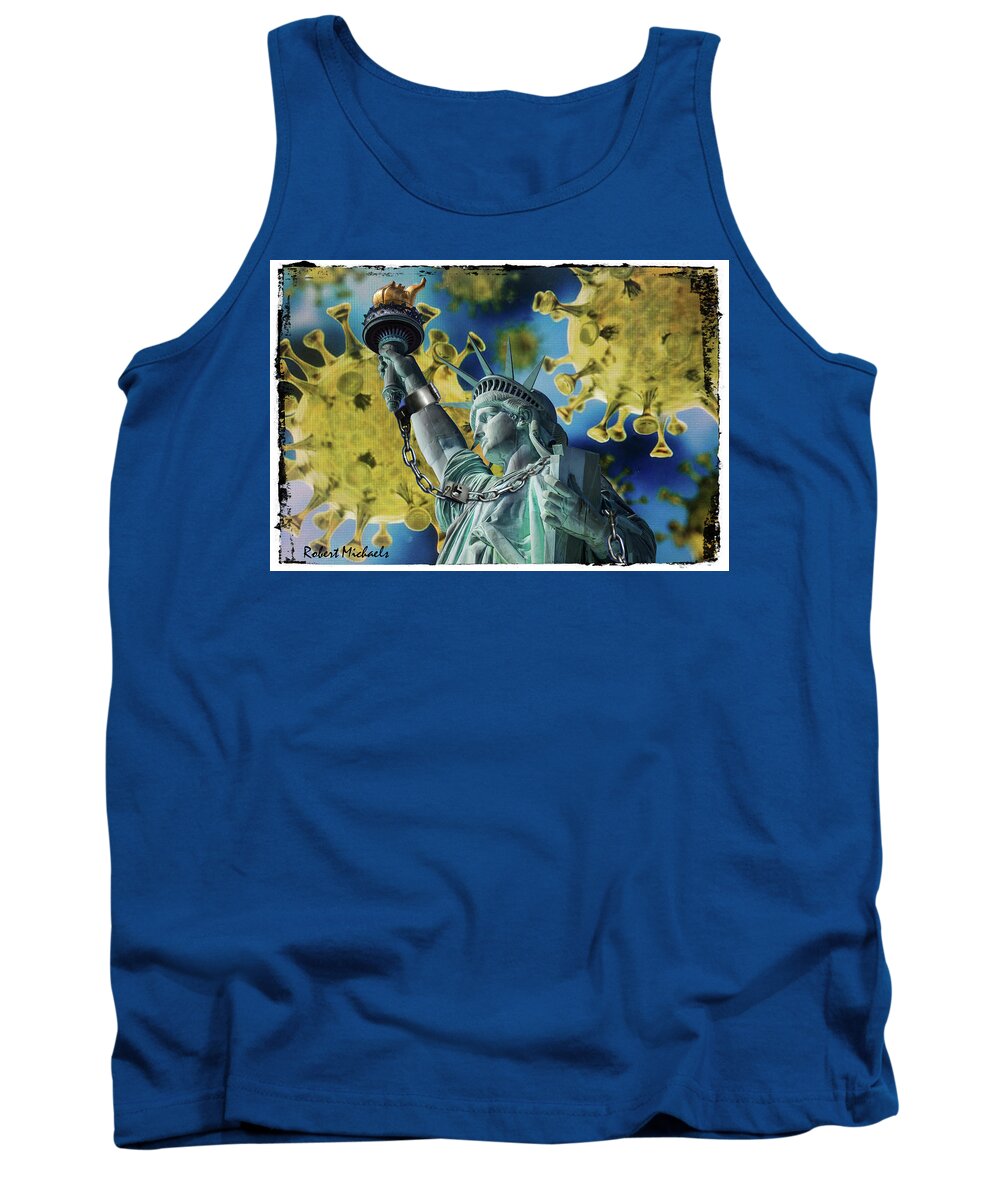 Pandemic Tank Top featuring the photograph Self Quarantined Lady by Robert Michaels