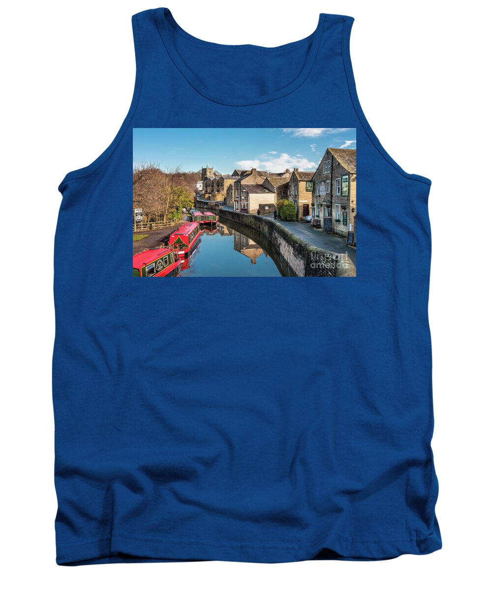 Uk Tank Top featuring the photograph Springs Branch, Leeds and Liverpool Canal, Skipton by Tom Holmes Photography