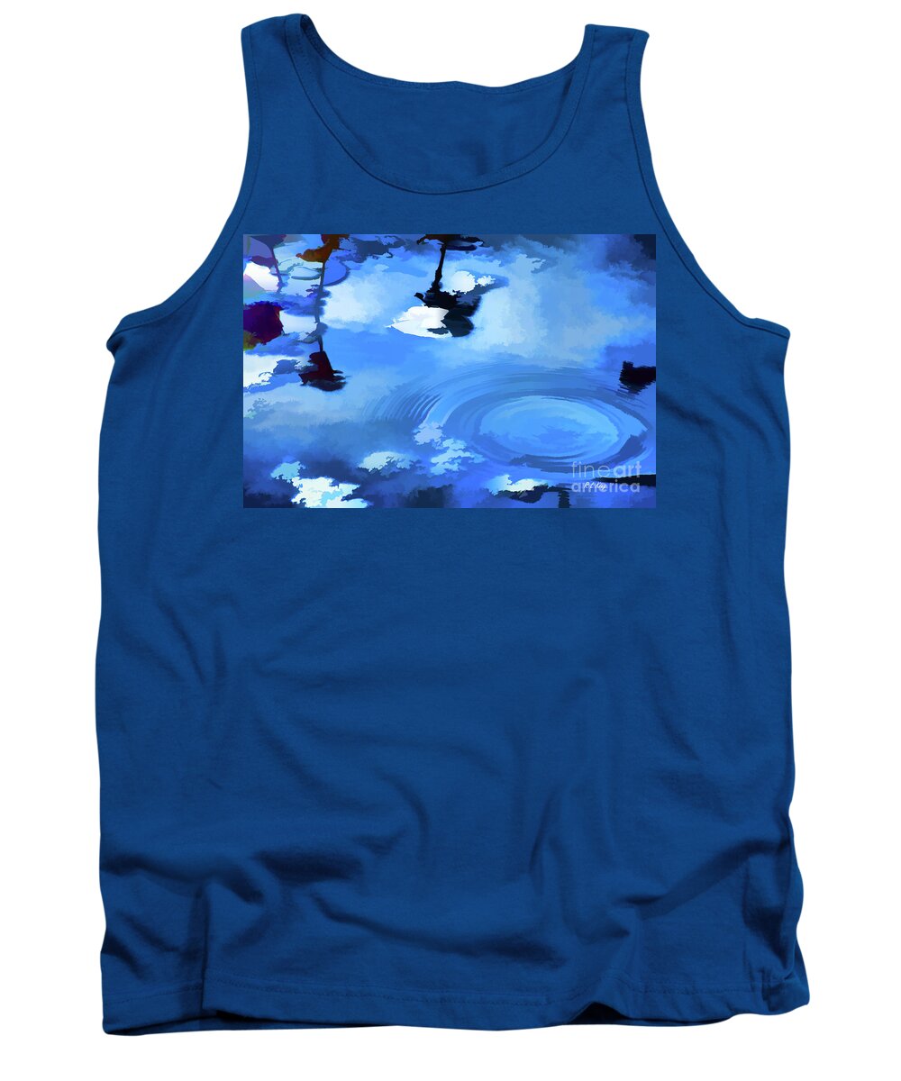 Summertime Tank Top featuring the painting Summertime Blue by Robyn King