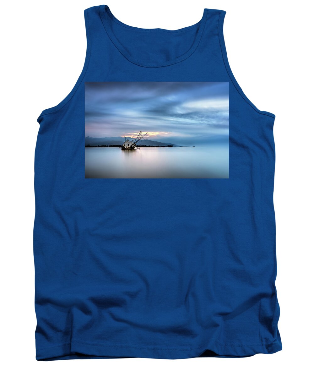 Greece Tank Top featuring the photograph Sunken by Elias Pentikis