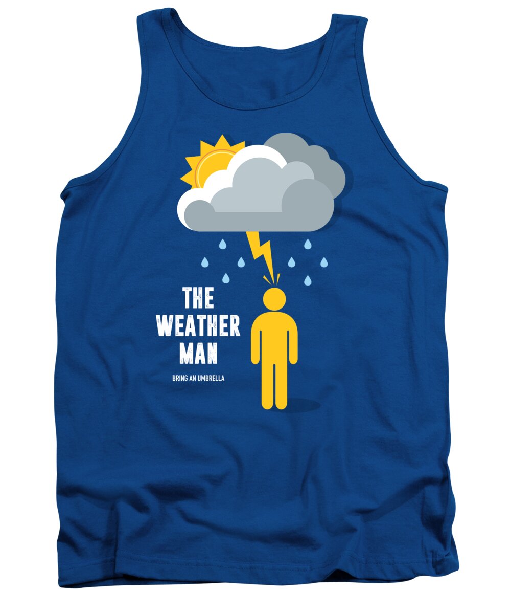 The Weather Man Tank Top featuring the digital art The Weather Man - Alternative Movie Poster by Movie Poster Boy