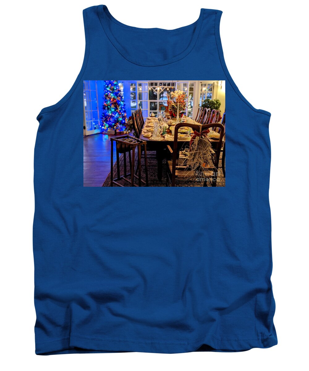 Christmas Tank Top featuring the photograph Thomas Edison's Christmas Dinner Is Served by Claudia Zahnd-Prezioso