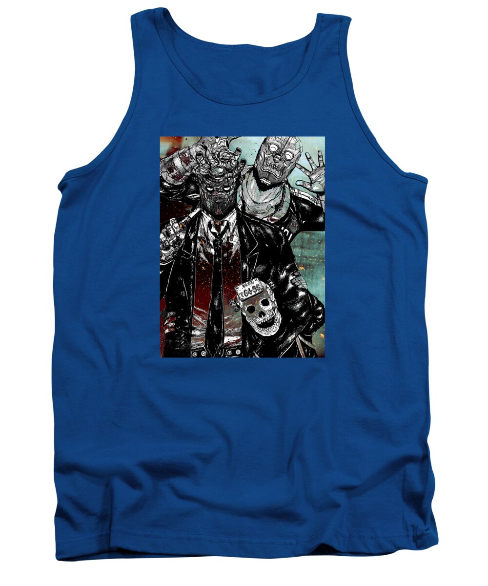 Dorohedoro Tank Top featuring the digital art Vintage Photograp Dorohedoro Group by Lotus Leafal