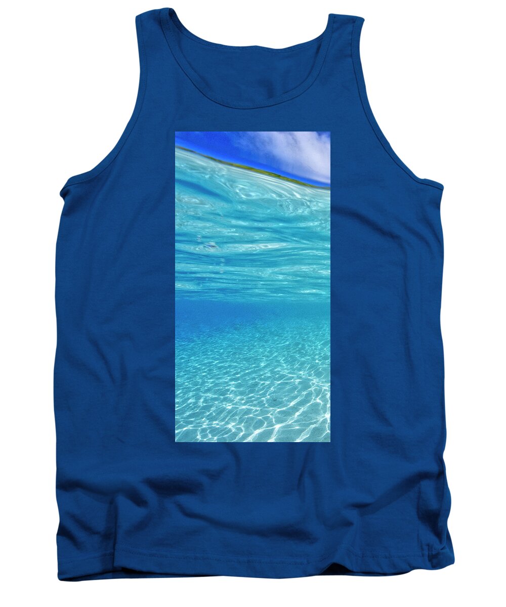 Ocean Tank Top featuring the photograph Water and sky triptych - 1 of 3 by Artesub