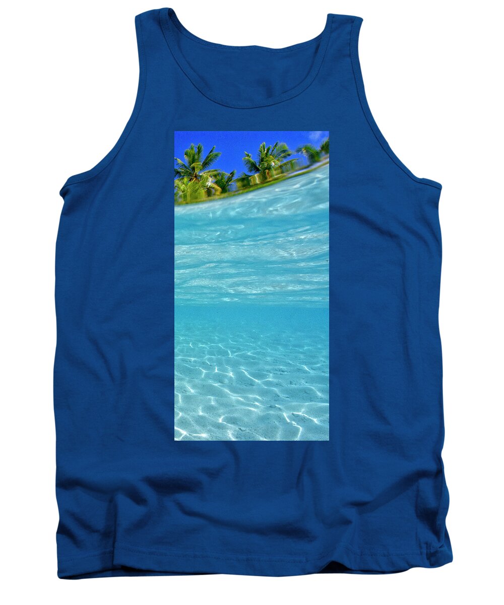 Ocean Tank Top featuring the photograph Water and sky triptych - 3 of 3 by Artesub