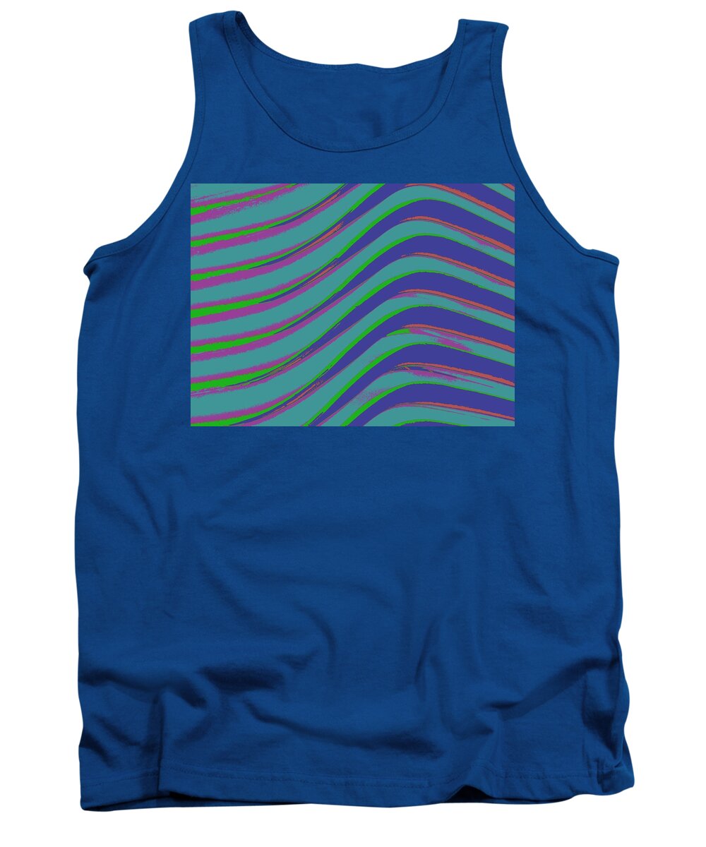 Wave Tank Top featuring the digital art Wave by T Oliver
