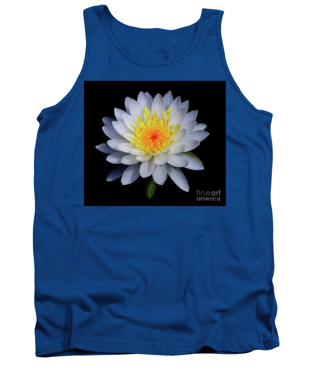 White Tank Top featuring the photograph White Water Lily by Neala McCarten