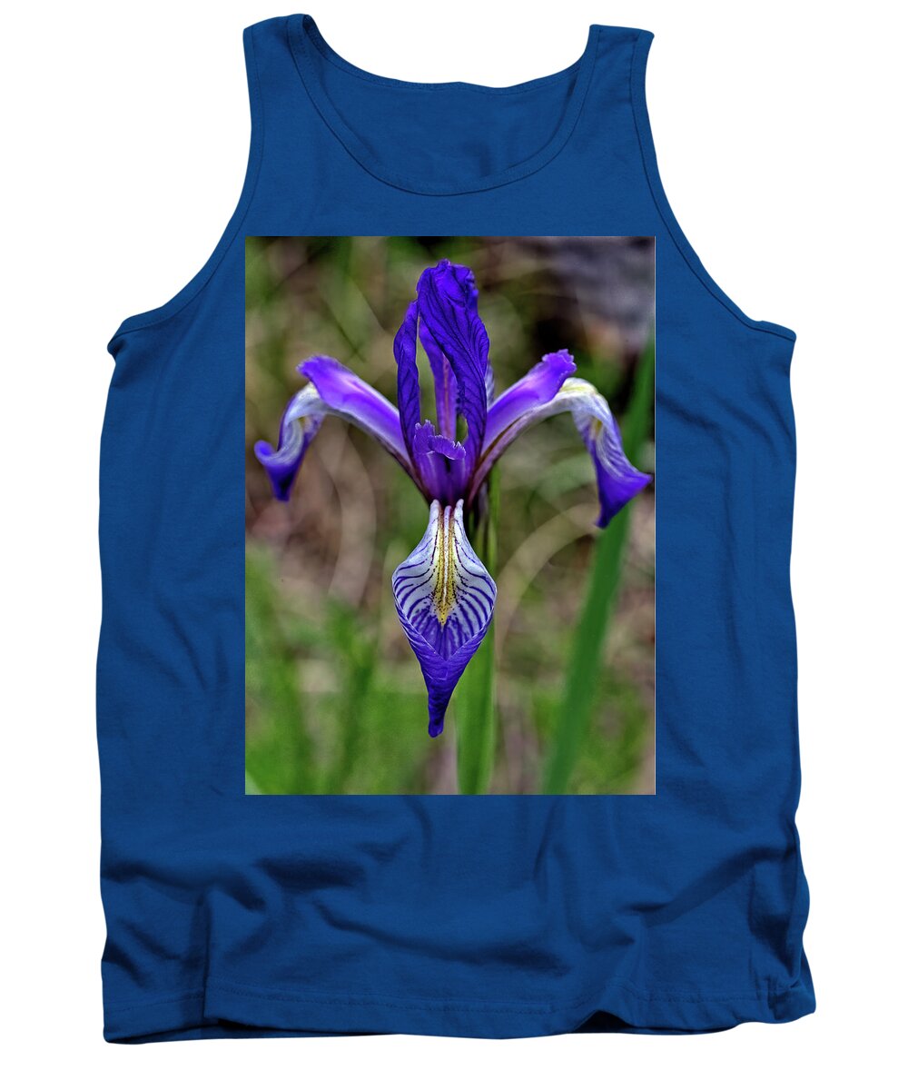 Flower Tank Top featuring the photograph Wild Iris by Bob Falcone