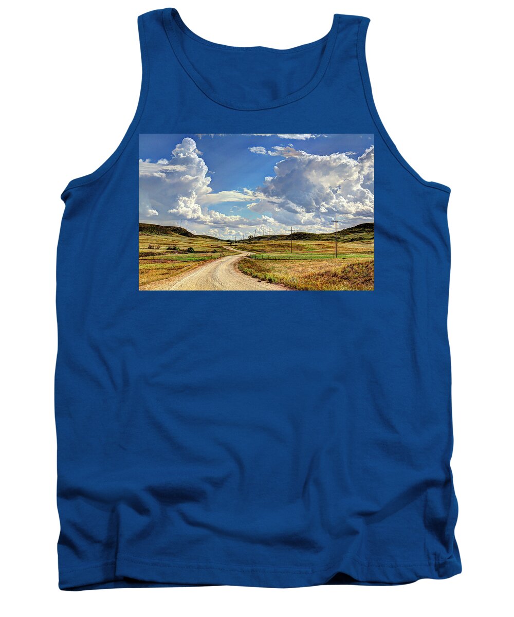Clouds Tank Top featuring the photograph Winding Bright by Michael Gross