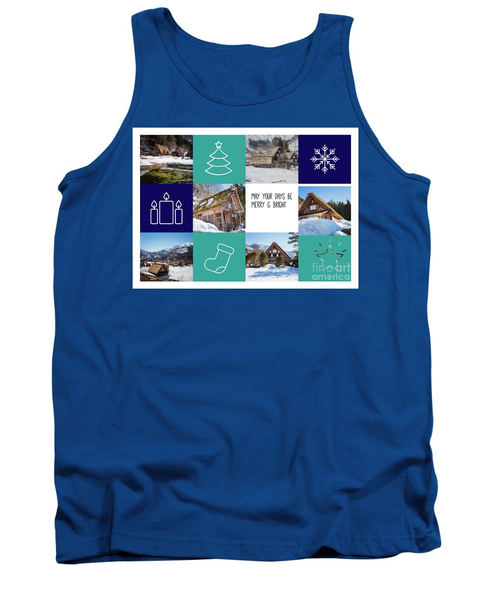 Collage Tank Top featuring the photograph Winter Holiday Greeting Card by Eva Lechner