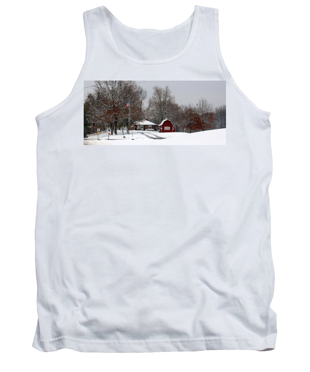 Snow Tank Top featuring the photograph  Fresh Snow by R A W M 