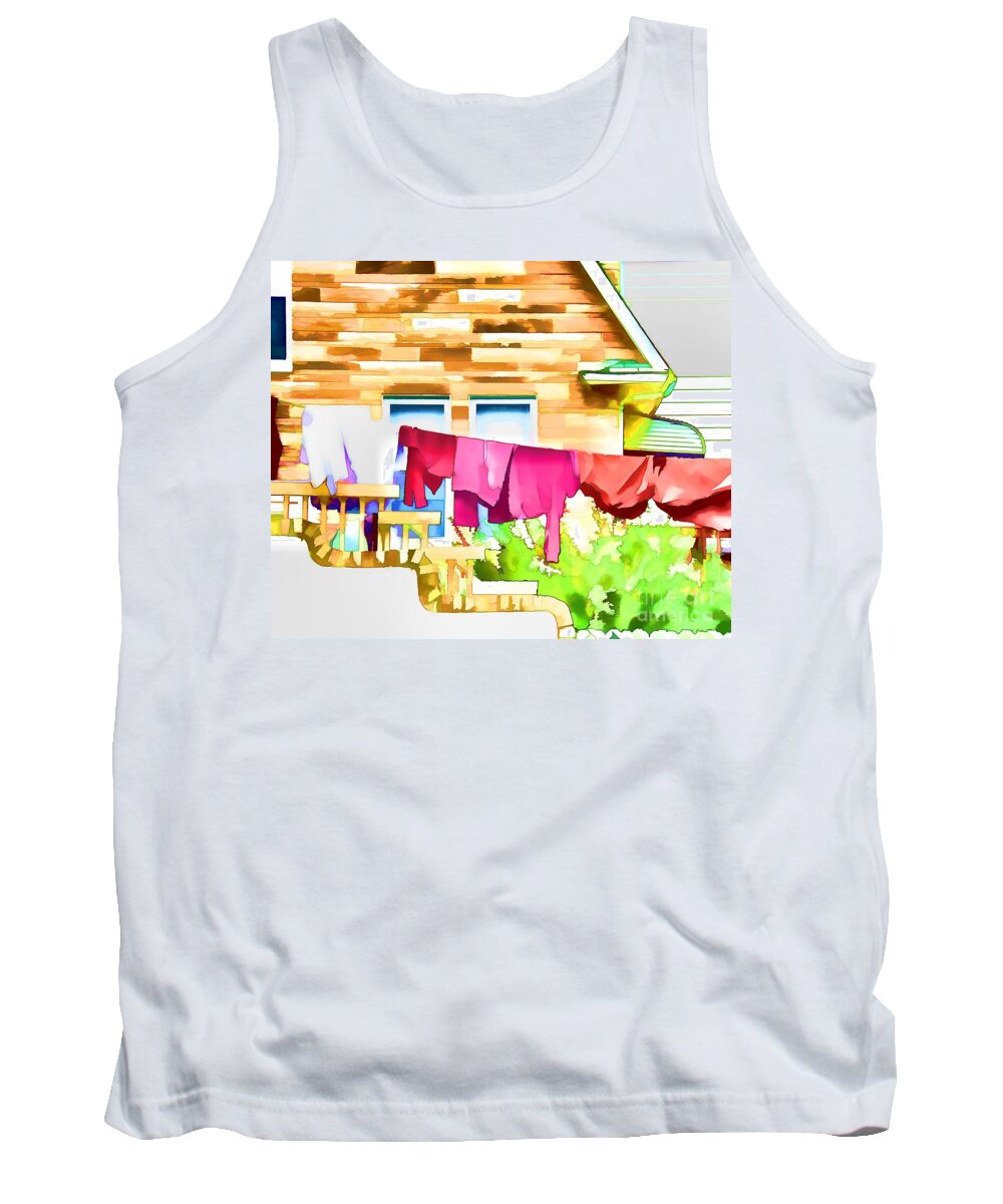Pennsylvania Tank Top featuring the painting A Summer's Day - Digital Art by Robyn King