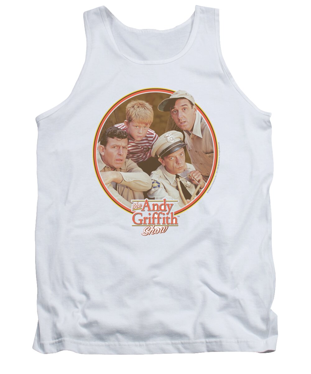 Andy Griffith Tank Top featuring the digital art Andy Griffith - Boys Club by Brand A