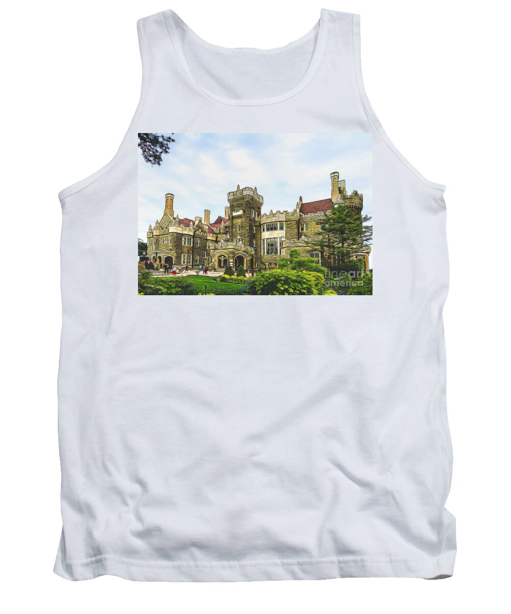 Casa Loma Tank Top featuring the photograph Casa Loma in Toronto #1 by Les Palenik