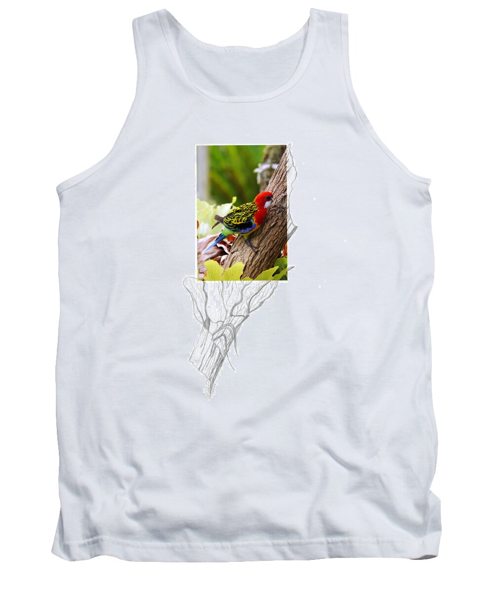 Eastern Rosella Tank Top featuring the photograph Eastern Rosella 2AM-9396 by Andrew McInnes