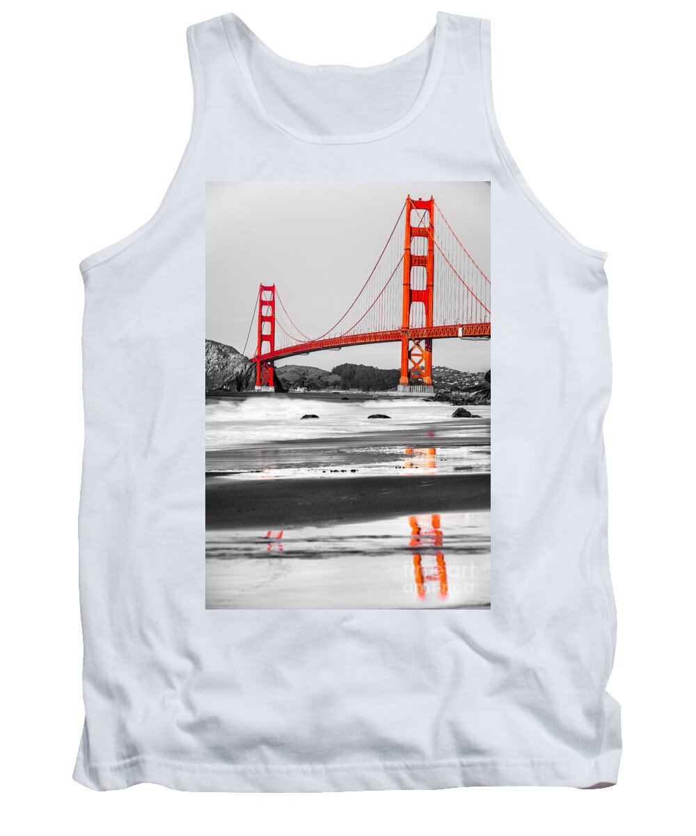 Francisco Tank Top featuring the photograph Golden Gate - San Francisco - California - USA #1 by Luciano Mortula
