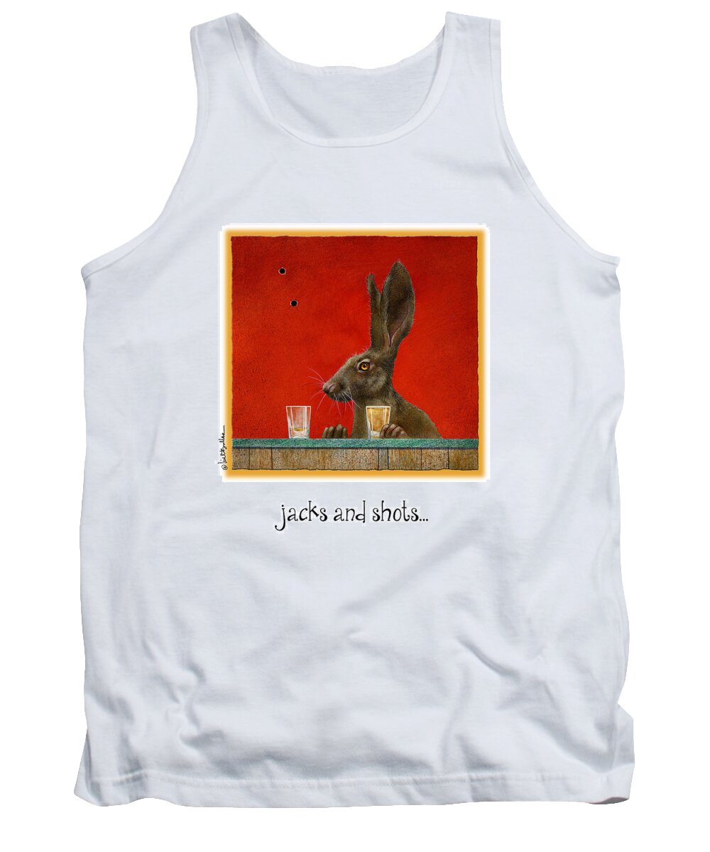 Will Bullas Tank Top featuring the painting Jacks And Shots... #1 by Will Bullas