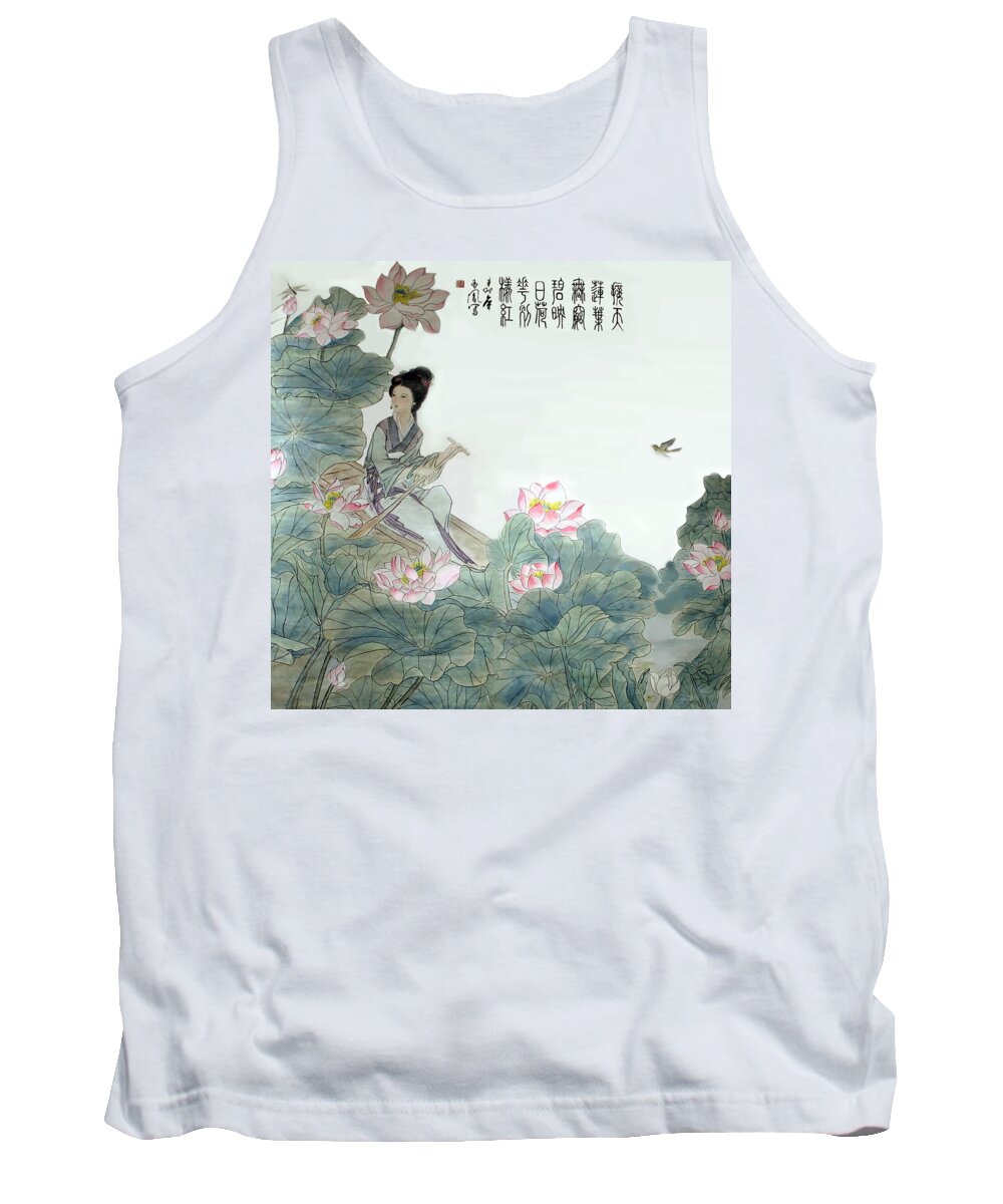 Lotus Flowers Tank Top featuring the photograph Lotus Pond by Yufeng Wang