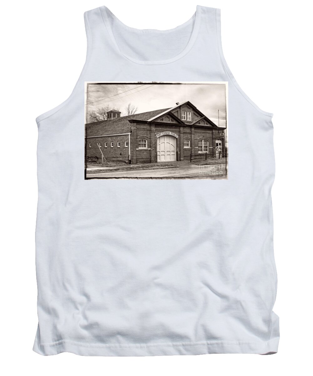Pony Express Stables Tank Top featuring the photograph Pony Express Stables by Imagery by Charly