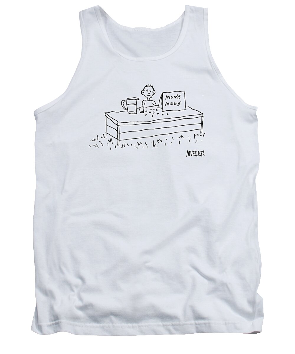 Recreation Tank Top featuring the drawing New Yorker August 7th, 2006 by Peter Mueller