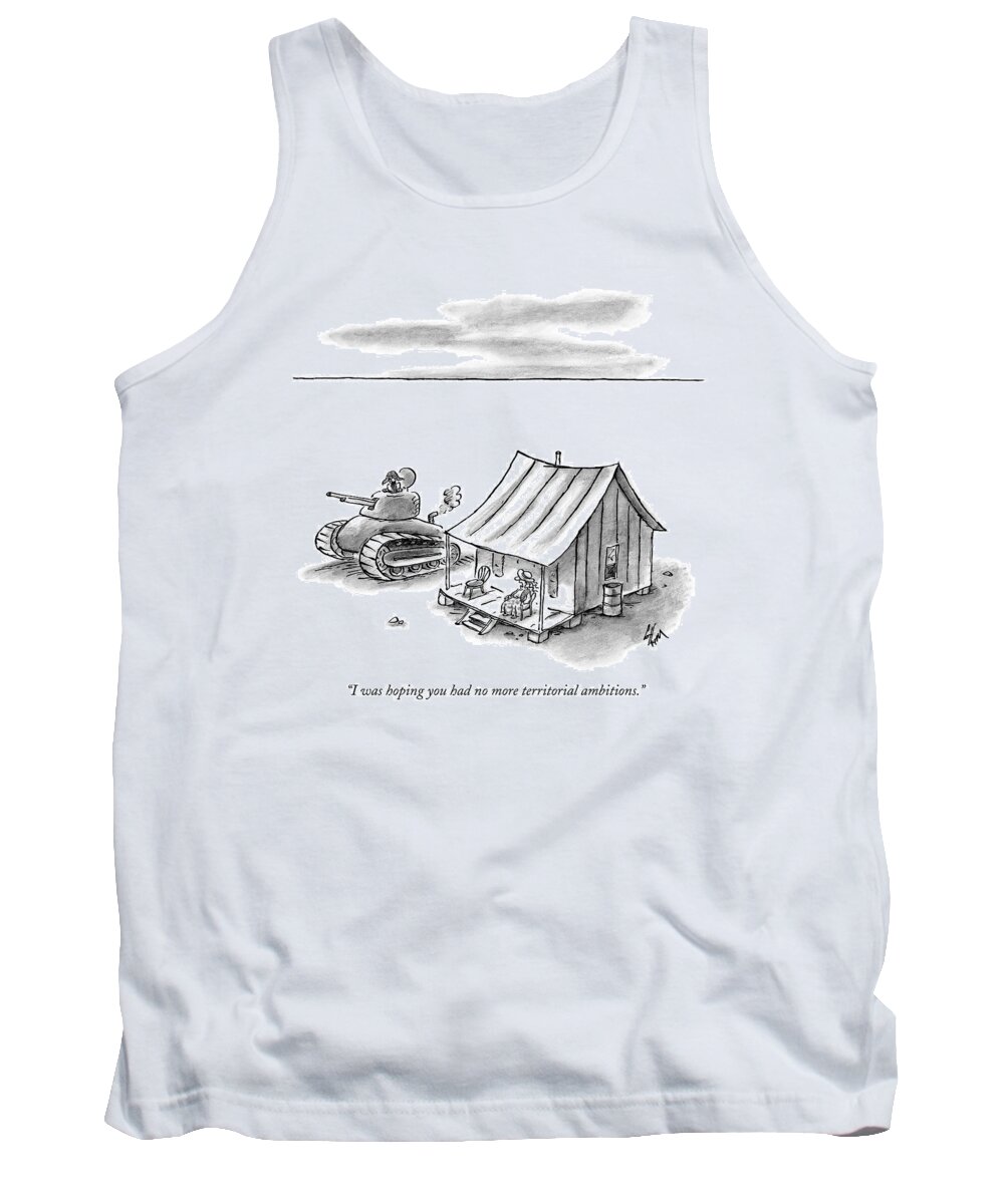 Tank Tank Top featuring the drawing I Was Hoping You Had No More Territorial by Frank Cotham