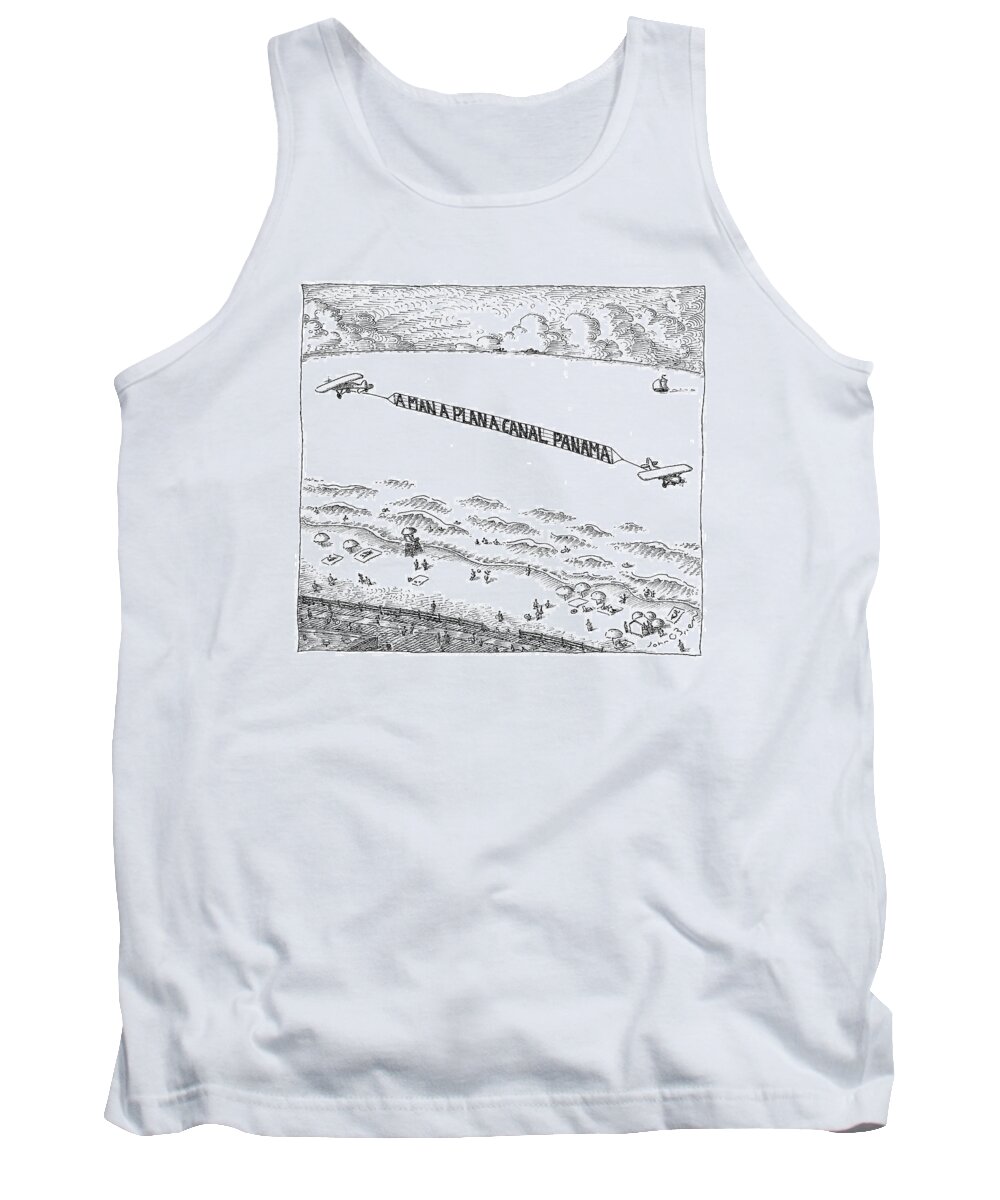 Beach Tank Top featuring the drawing New Yorker August 20th, 2007 by John O'Brien